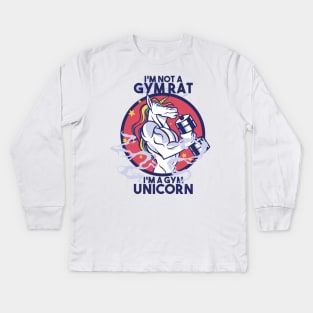 Fitness Gym UNICORN workout MUSCULAR Kids Long Sleeve T-Shirt